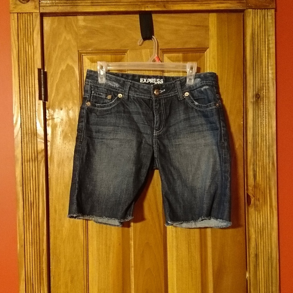 Express long cut off shorts, bundle price $2